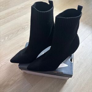 Worthington Black Textured Heeled Boots